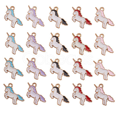 Alloy Enamel Pendants ENAM-CJ0001-41-1