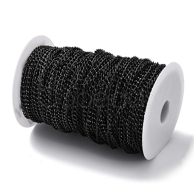 Oxidation Aluminum Faceted Curb Chains CHA-E003-12EB-1