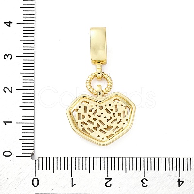 Brass Micro Pave Clear Cubic Zirconia Pendants KK-S510-31G-06-1