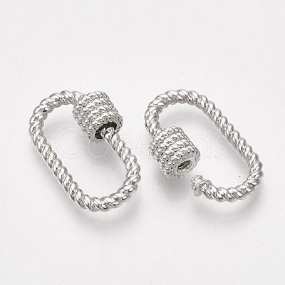 Brass Screw Carabiner Lock Charms KK-T047-02P-1