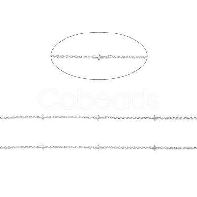 Tarnish Resistant 304 Stainless Steel Cross Link Chains CHS-G027-10P-1