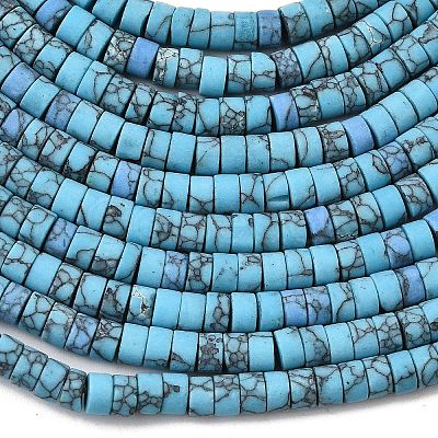 Dyed Synthetic Turquoise Beads Strands G-Z089-A04-Q-1