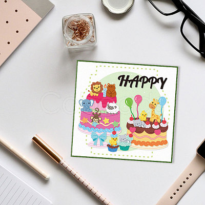 Birthday Animal Cake Carbon Steel Cutting Dies Stencils DIY-WH0309-1957-1