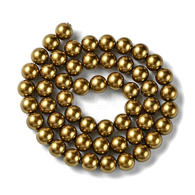 Eco-Friendly Dyed Glass Pearl Round Beads Strands HY-A002-8mm-RB037-1