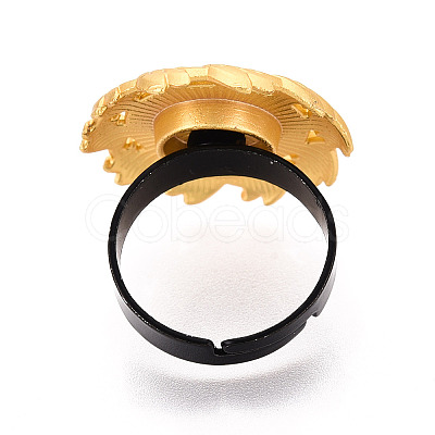 Adjustable Alloy & Iron Bezel Cup Ring Base with Rotatable Tray MAK-T012-01G-1