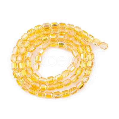 Electroplate Glass Beads Strands EGLA-D031-01Q-1