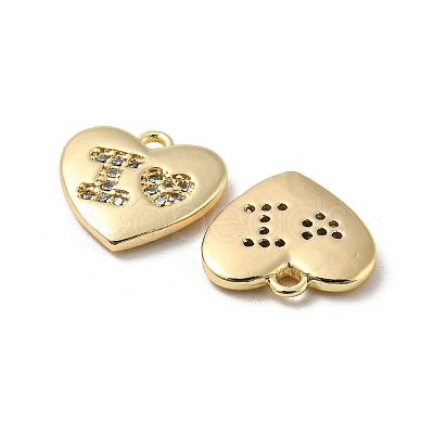 Brass Micro Pave Cubic Zirconia Pendants KK-H460-45G-1