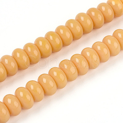 Opaque Solid Color Glass Beads Strands GLAA-ZX008-8mm-18Y-1