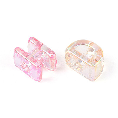 UV Plating Transparent Acrylic Beads PACR-T017-13M-1