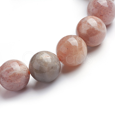 Natural Sunstone Stretch Bracelets BJEW-E373-10mm-04-1