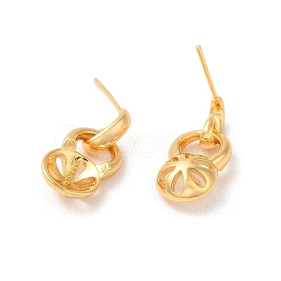 Brass Stud Earring Findings KK-M270-32G-1