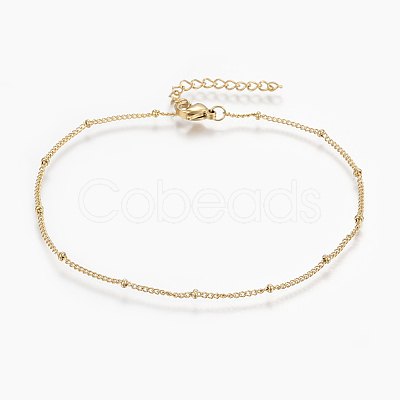 304 Stainless Steel Anklets AJEW-H013-03G-1
