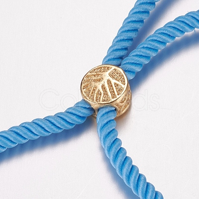 Nylon Twisted Cord Bracelet Making MAK-F019-02G-1
