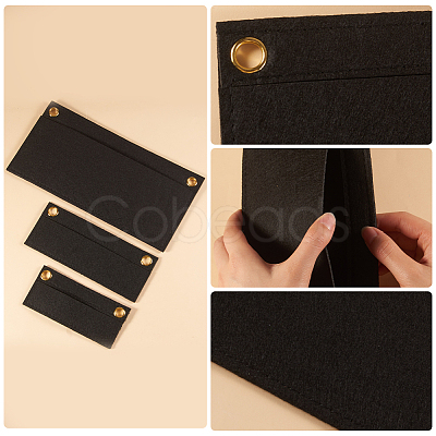 3Pcs 3 Style Wool Felt Crochet Bag Organizer Inserts FIND-CN0001-55-1