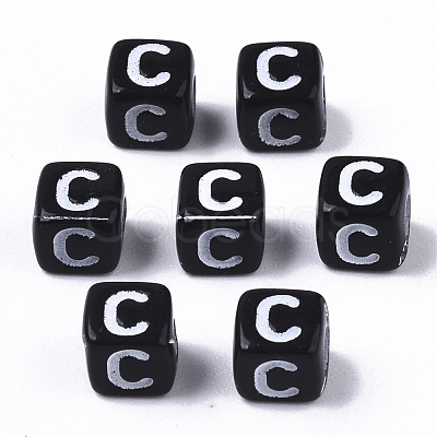Opaque Acrylic Beads SACR-N002-01C-1-1