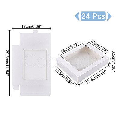 Rectangle Paper Biscuit Boxes with Clear Window CON-WH0107-02B-02-1
