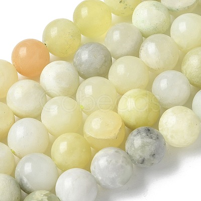 Natural New Jade Beads Strands G-F591-16-10MM-1