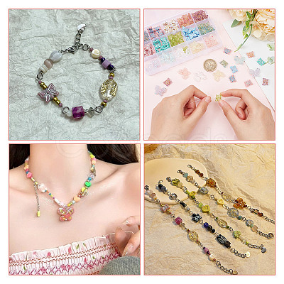 15Style Plating Transparent Acrylic Beads OACR-AR0001-19-1