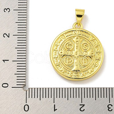Rack Plating Brass Pave Nature Shell Religion Pendants KK-C074-31G-01-1