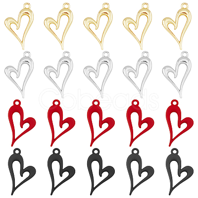 32Pcs 4 Colors Alloy Penants FIND-FH0008-23-1