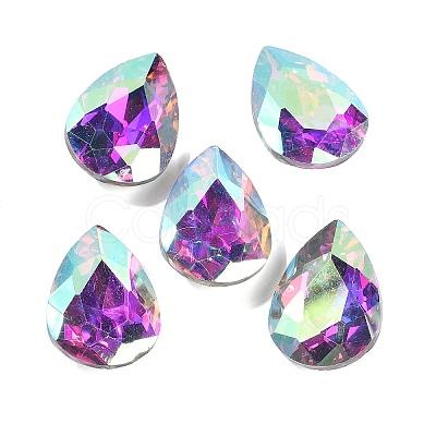 Pointed Back Glass Rhinestone Cabochons RGLA-T081-18x25mm-05-1