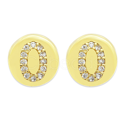 Brass Micro Pave Clear Cubic Zirconia Beads KK-T030-LA843-OX3-1
