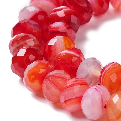 Natural Banded Agate/Striped Agate Beads Strands G-E605-A02-03E-1
