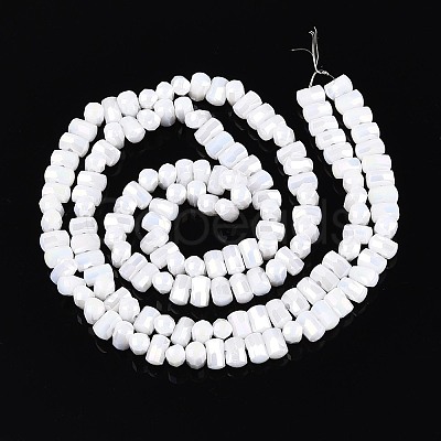 Electroplate Opaque Glass Beads Strands EGLA-N022-09A-C05-1