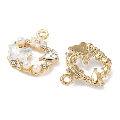 Alloy Rhinestone Pendants FIND-C074-21KCG-02-1