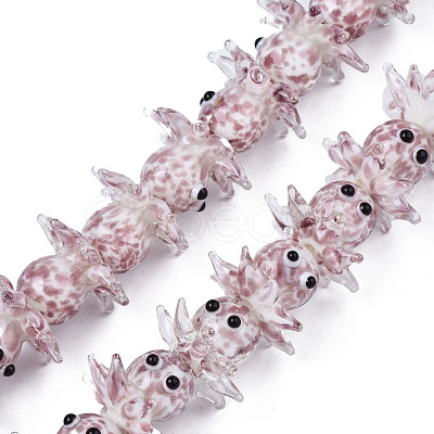 Handmade Bumpy Lampwork Beads Strands LAMP-N021-37E-1
