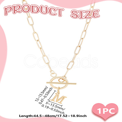 304 Stainless Steel Letter Pendant Necklaces NJEW-LP0001-52M-G-1