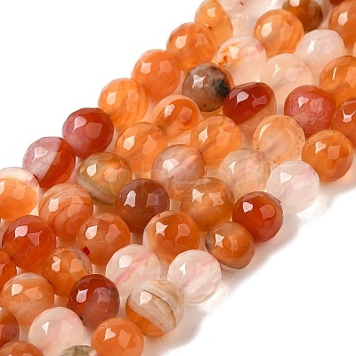 Natural Agate(Dyed & Heated) Beads Strands G-H066-B01-01-1