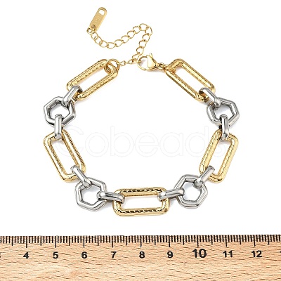 304 Stainless Steel Link Chain Bracelets for Women BJEW-A169-01GP-1