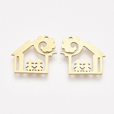 201 Stainless Steel Pendants STAS-T044-79G-1