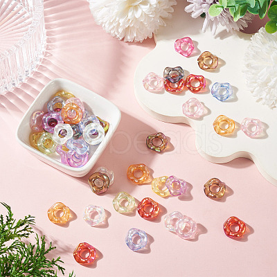 Plated UV Transparent Acrylic Beads FIND-TAC0035-52-1