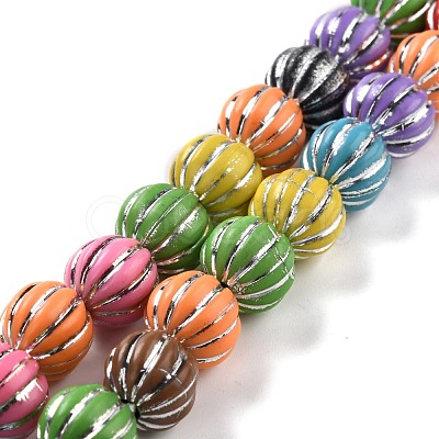 Grooved Resin Beads Strands RESI-M023-01G-1