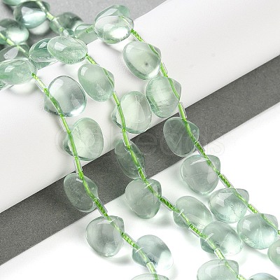 Natural Green Fluorite Beads Strands G-G116-A02-02-1