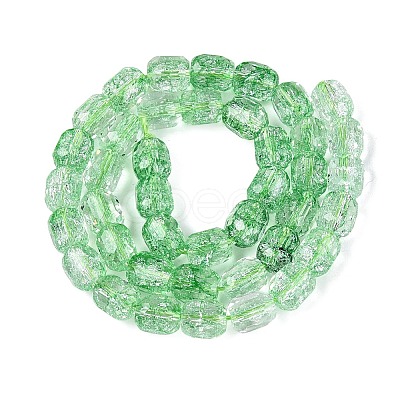 Transparent Crackle Glass Beads Strands GLAA-Q108-04A-05-1
