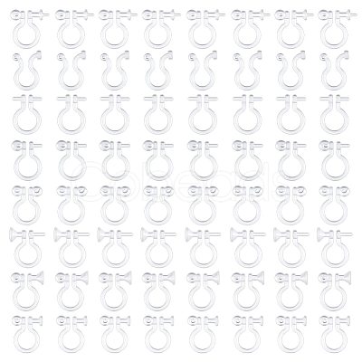 ARRICRAFT 80Pcs 8 Style Resin Clip-on Earring Findings FIND-AR0002-49-1