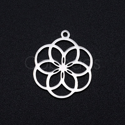 Tarnish Resistant 201 Stainless Steel Filigree Charms STAS-T049-T671-1-1