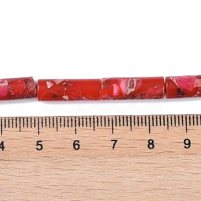 Dyed Synthetic Imperial Jasper Beads Strands G-P529-D01-A03-1