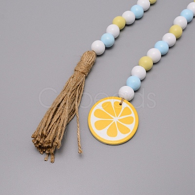 Fringed Beaded Pendant Decoration HJEW-TAC0012-16-1
