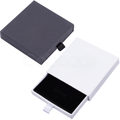 2Pcs 2 Colors Paper Drawer Boxes CON-BBC0001-03-1
