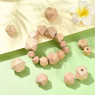 20Pcs 5 Styles Wood Beads WOOD-FS0002-59-1