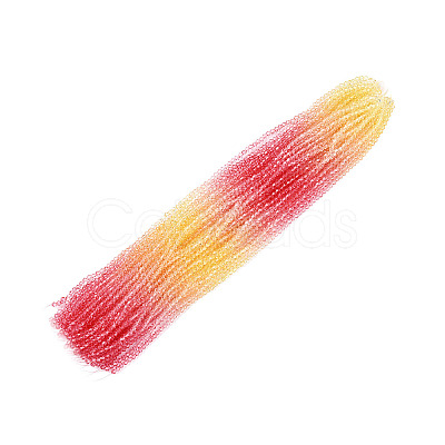 Gradient Color Baking Paint Glass Bead Strands X1-DGLA-A039-T2mm-A02-1