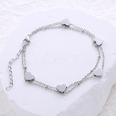 Stainless Steel Double Layer Bracelets WA9104-1