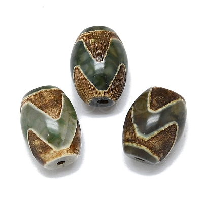 Tibetan Style dZi Beads G-Q166-01B-1