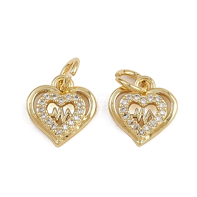 Brass Micro Pave Cubic Zirconia Pendants ZIRC-I367-05G-08-1