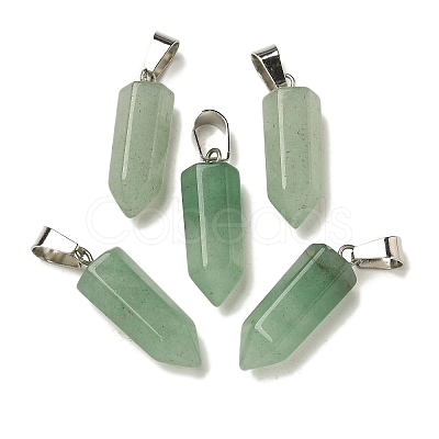 Natural Green Aventurine Pendants G-Z067-07P-13-1