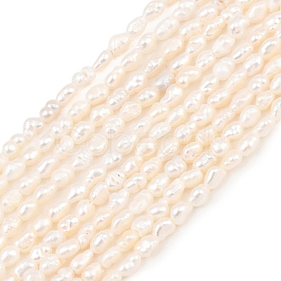 Natural Cultured Freshwater Pearl Beads Strands PEAR-D003-01D-01-1